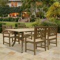 Vifah Renaissance Outdoor 5-piece Hand-scraped Wood Patio Dining Set V1300SET2